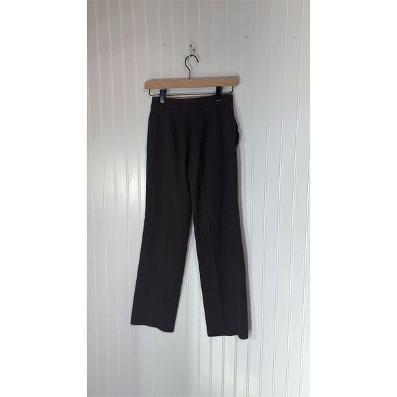 Prada Italy Brown Wool Trousers Sz 40 US 4-6 Virgin Wool Wide Leg Pants 28W - Picture 3 of 6